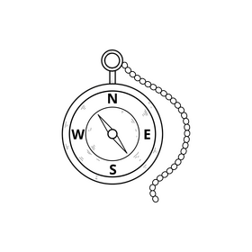 Compass drawing black and white clipart