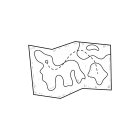 Map drawing black and white clipart