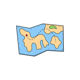 Map drawing clipart