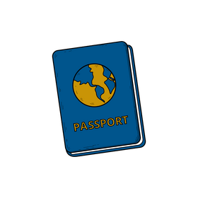 Passport drawing clipart