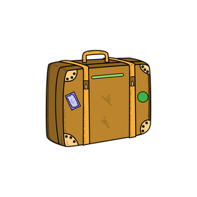 Suitcase drawing clipart