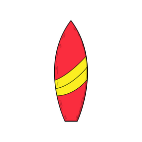 Surfboard drawing clipart
