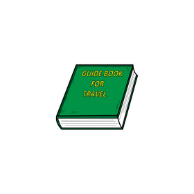 Travel guide book drawing clipart