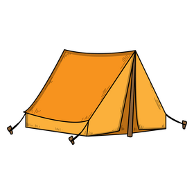 Tent drawing clipart