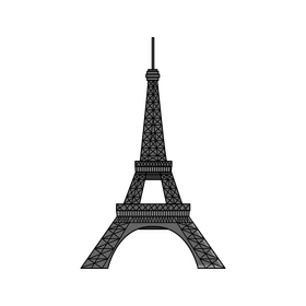 Eiffel tower drawing clipart