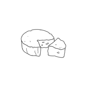 France cheese drawing black and white clipart