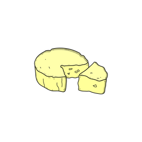 France cheese drawing clipart