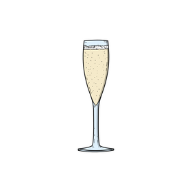 Champagne wine drawing clipart