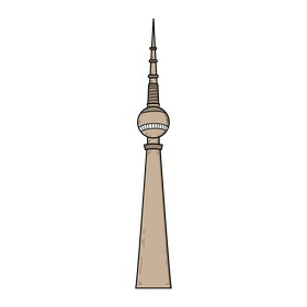 Berlin TV Tower drawing clipart