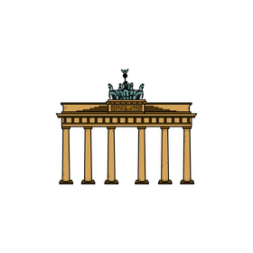 Brandenburg Gate drawing clipart