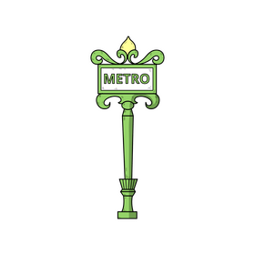 France metro drawing clipart