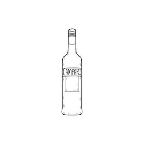 Campari drawing black and white clipart