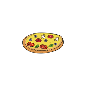Italian pizza drawing clipart