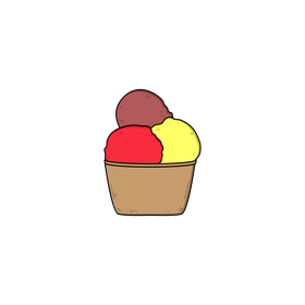 Gelato ice cream drawing clipart