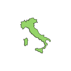 Italy map drawing clipart