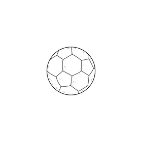 Soccer ball drawing black and white clipart