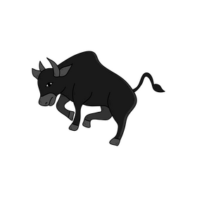 Bull cartoon drawing clipart