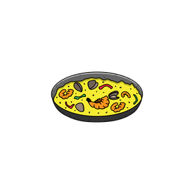 Paella drawing clipart