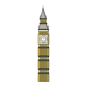 Big Ben Clock Tower drawing clipart