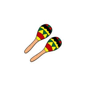 Maracas drawing clipart