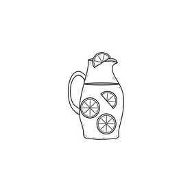 Sangria drawing black and white clipart