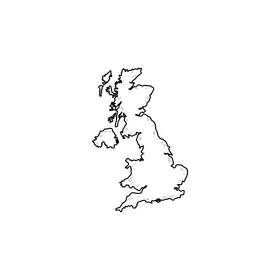 United Kingdom flag drawing black and white clipart