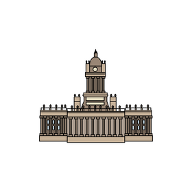 Leeds Town Hall drawing clipart