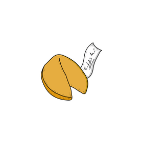 Fortune cookie drawing clipart