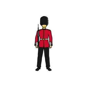 Queens guard drawing clipart