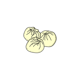 Chinese dumplings drawing clipart