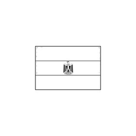 Egypt flag drawing black and white clipart
