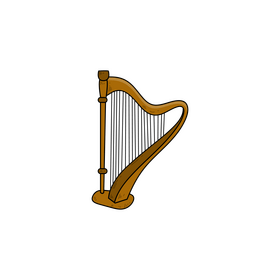 Harp drawing clipart