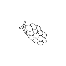 Greece grapes drawing black and white clipart