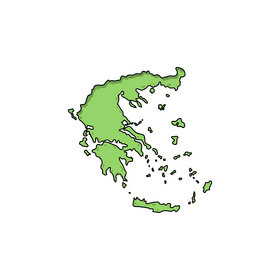 Greece map drawing clipart