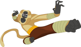Kung fu monkey clipart