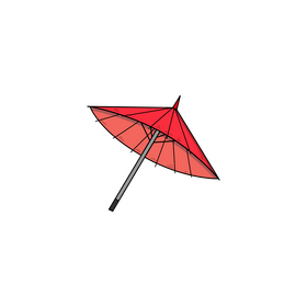 Oil paper umbrella drawing clipart