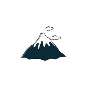 Mount Fuji drawing clipart