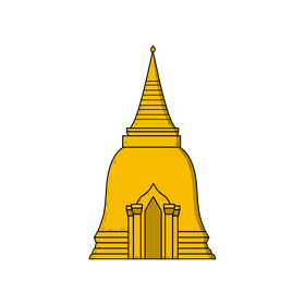 Stupa drawing clipart