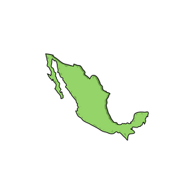 Mexico map drawing clipart