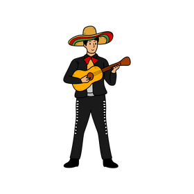 Mariachi drawing clipart