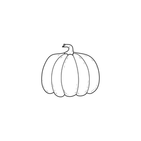 Pumpkin drawing black and white clipart