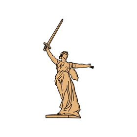 The Motherland Calls statue drawing clipart