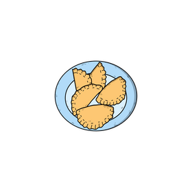 Pierogi drawing clipart