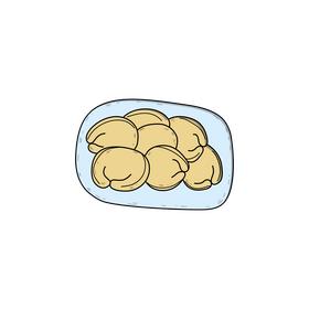 Pelmeni drawing clipart