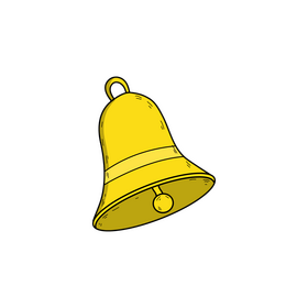 Christmas bell drawing clipart