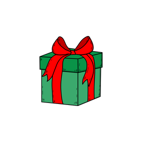 Christmas gift drawing clipart