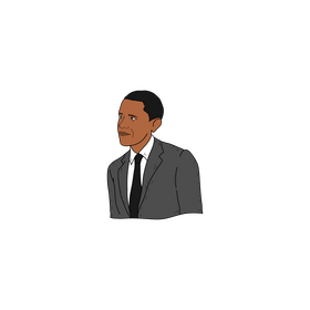 President Barack Obama drawing clipart
