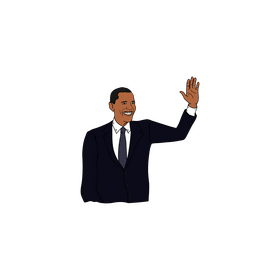 United States president Barack Obama drawing clipart