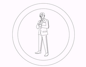 James bond black and white vector