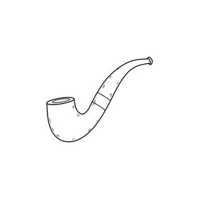 St Patricks Day pipe black and white clipart